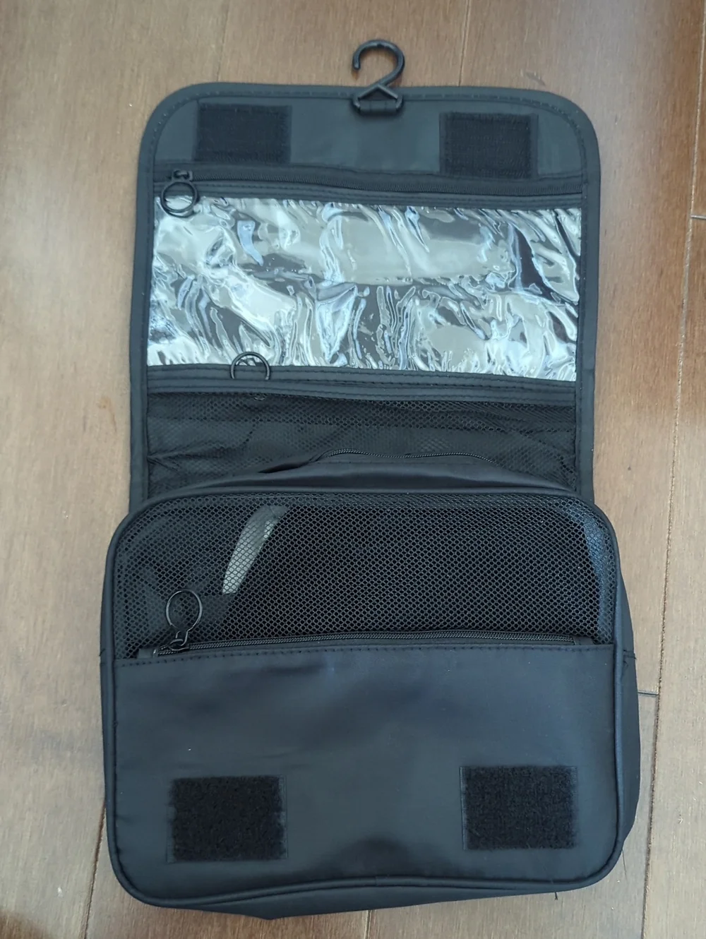 NEW Black Hanging Travel Toiletry Bag - Picture 2 of 3